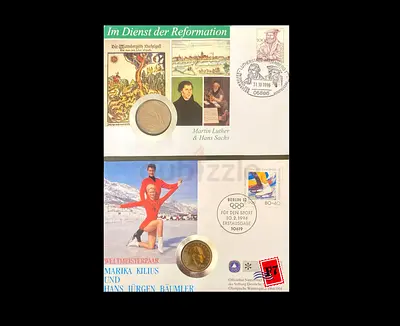 Unique Historical Collectible Stamp and Coin Set