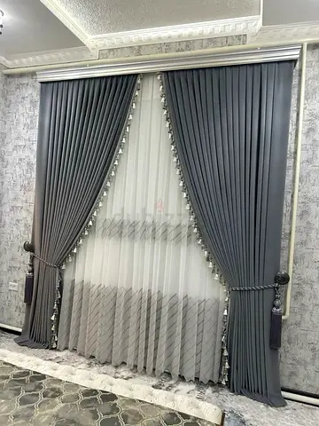 Elegant Grey Curtain Set for a Chic Home Décor
