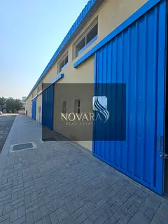 A brand-new flat warehouse with excellent specifications and a strategic location in Ajman Industria