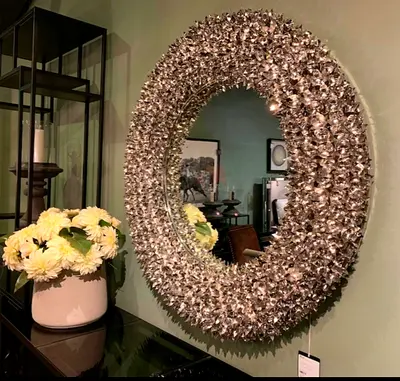 The One Sculpture Bella Chrome Mirror Marina Home Roche Bobois
