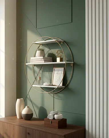 Elegant Wall-Mounted Round Shelf for Modern Decor