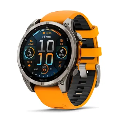 Garmin Fenix 8 51 mm AMOLED | Spark Orange silicone band