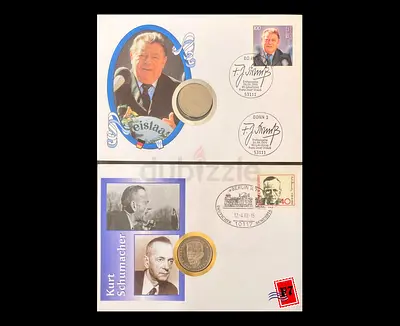 Unique Collectible Stamps and Coins featuring Historical Figures