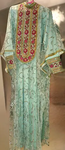 Turquoise Blue Dress مخوّر