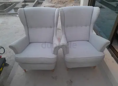Elegant Pair of Grey Armchairs