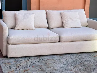 Almost brand new Condition CrateBarrel Three Seater Sofa Beige