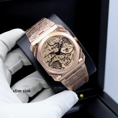 Elegant Slim Size Rose Gold Watch