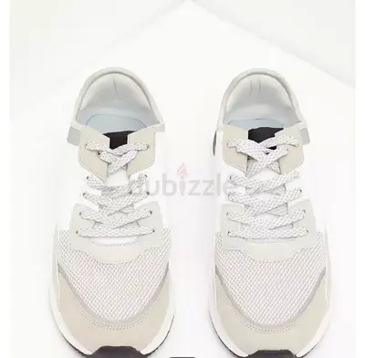 Stylish White and Grey Sneakers for Sale