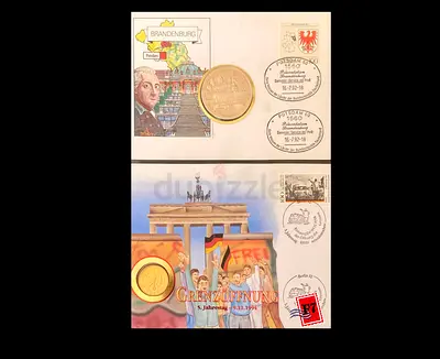 Historic Commemorative Postal Cover with Coin