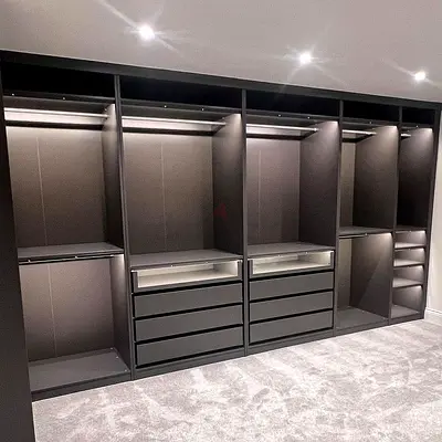 Modern Black Wardrobe with Ample Storage