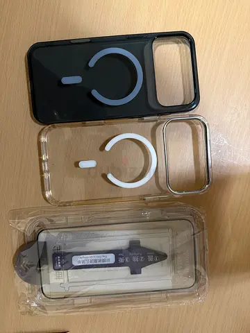 Set of 2 Magnetic Phone Cases + Tempered glass for iPhone 17pro max