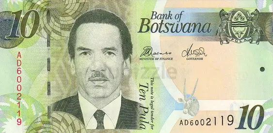 BOTSWANA 10 PULA BANKNOTE 2014
