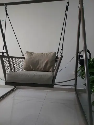 Cozy Outdoor Swing Chair with Cushion