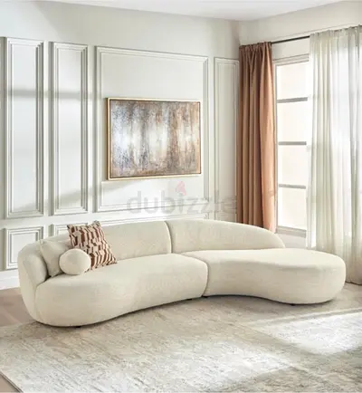 Elegant Curved Sofa for Modern Living Room