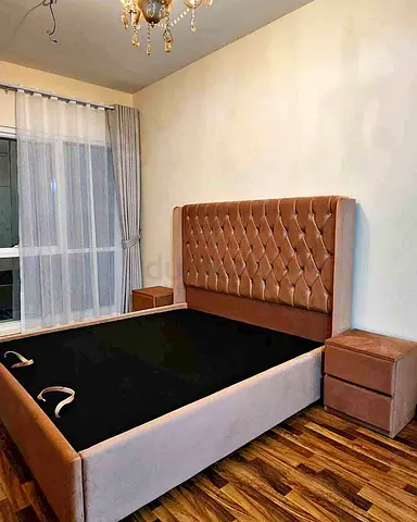 New Elegant Velvet King Bed Frame in Premium Quality - Hydraulic Storage available on demand