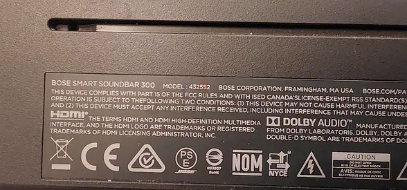 Bose 300 Soundbar with Remote Control - Excellent Condition