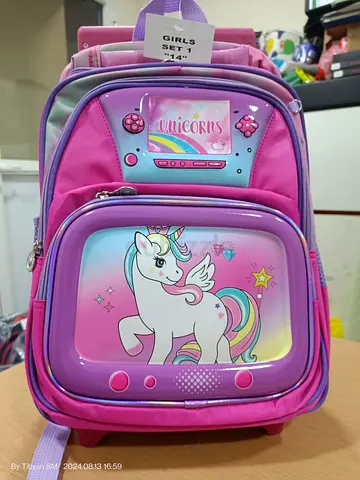 Pink Frozen Character Backpack for Kids