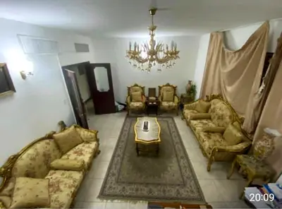 Elegant Vintage Living Room Set with Coffee Table for 7 persons