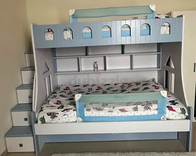 Charming Bunk Bed for Kids with Safety Rails