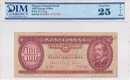 Magyar Banknote 100 forint 1984 DIM 80 AED