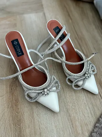 Elegant White Stiletto Heels