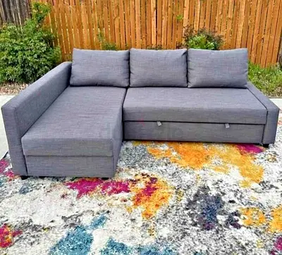 Stylish Grey L Shaped Sofa bed with Storage