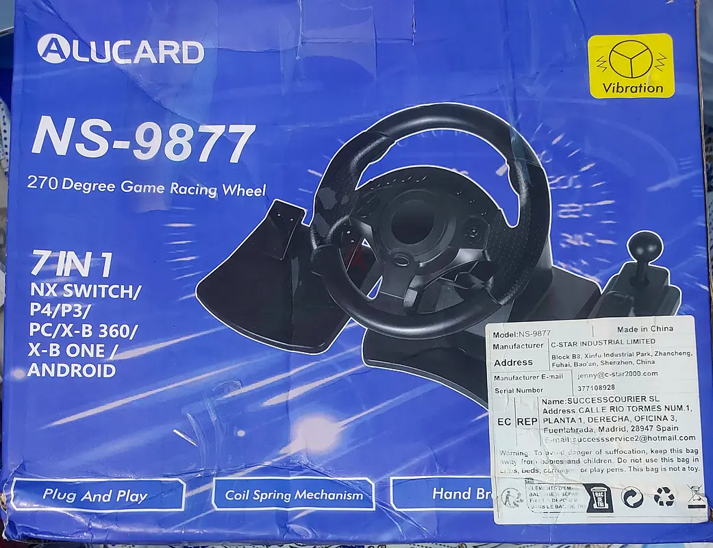 Alucar NS-9877 Racing Wheel: Ultimate Gaming Experience | dubizzle Dubai