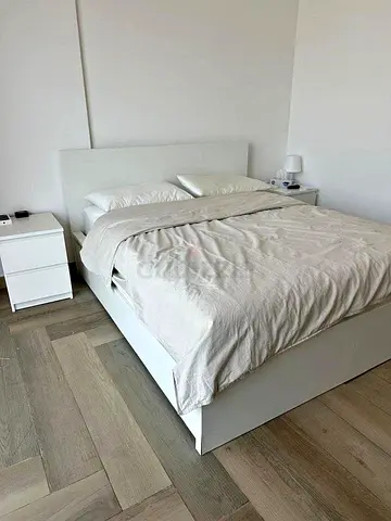 IKEA Queen White MALM bed frame with Ikea mattress