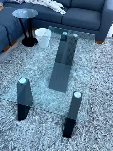 Modern Glass Coffee Table with Stylish Legs
