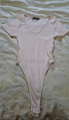 Elegant Womens Bodysuit in Soft Pink