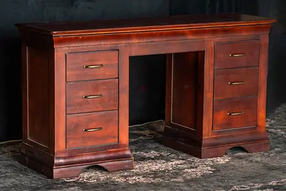 Classic Wooden Office/ Study Table with Multiple Drawers
