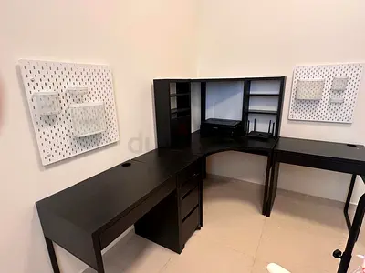 Modern Corner Desk with Storage