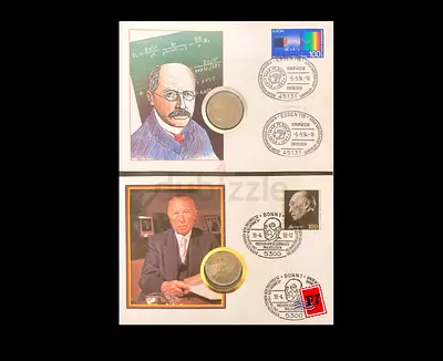 Unique Collectible Stamps and Coins Set