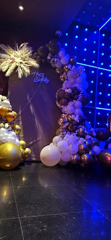 Birthday party balloon decorations