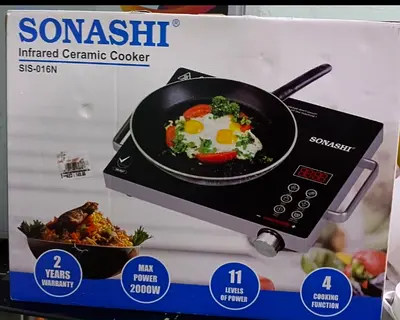 Ssonashi Infrared Ceramic Cooker - 2000W Power, 4 Cooking Functions with two years warranty