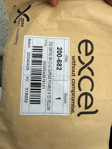 Excel fiber patch cord 10 mtr new