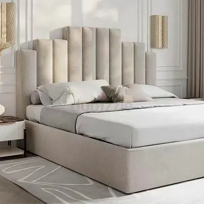 New customise Modern Queen Size  Bed with Manual Storage Option Available charges 300AED