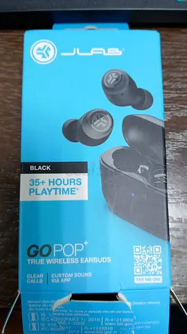 JLAB EARPHONE GO POP+ TRUE WIRELESS BLACK