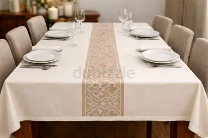 Luxury Table Cover for 6 Seater Dining – Soft Fabric (New/Unused)