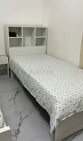 Modern Single Bed with Storage Headboard