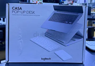 Logitech Casa Pop Up Desk Kit With Laptop Stand Keyboardd