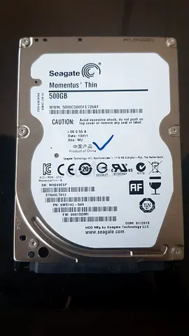 Seagate 500gb Hard disk - Momentus Thin