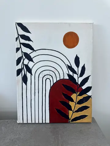 Handmade Botanical Painting “Earthbound Arches”