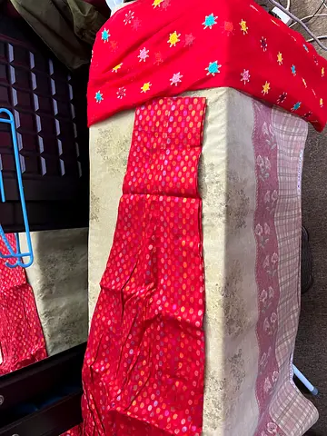 Beautiful Red Ethnic Outfit with Dotted Design