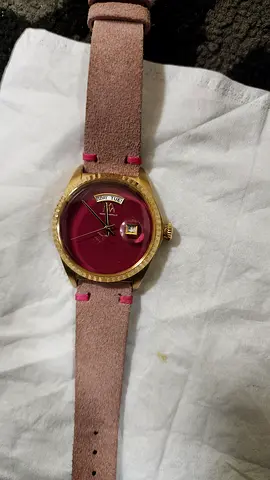 Elegant Womens Watch with Burgundy Dial