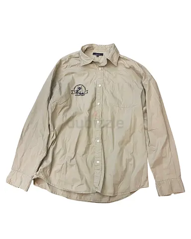 Stylish Faconnable Khaki Button-Up Shirt