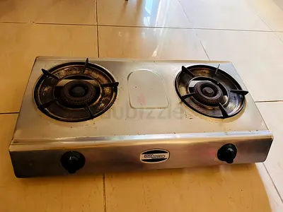 Sturdy Stainless Steel Double Burner Gas Stove with auto igniter