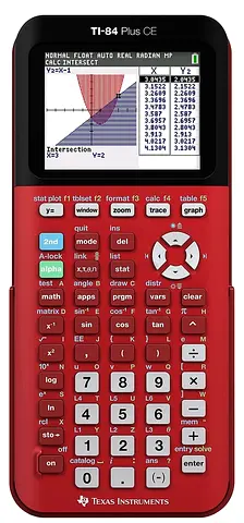 Texas Instruments TI 84 Plus CE Python Color RED Graphing Calculator New