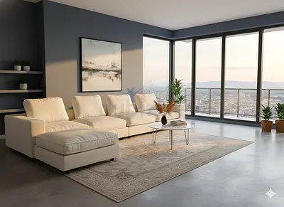 Marina home feather filled sofa with footstool