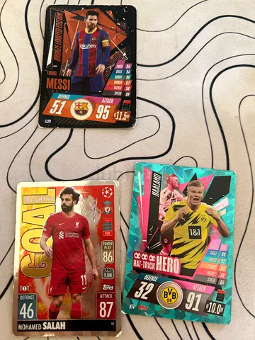 Mohamed salah (goal machine) messi(bronze limited edition)haaland (bob edition hat trick hero) match